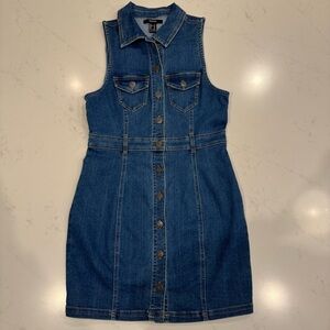 NWOT Forever 21 Denim Button Down Mini Dress : Medium